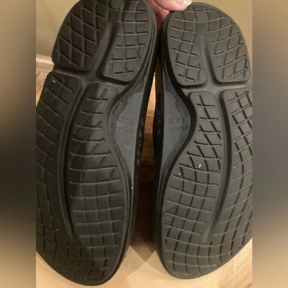 Oofos OOahh Sport Slide Mens Sz 5 Womens 7 Black Oofoam Arch Support Sandals NEW