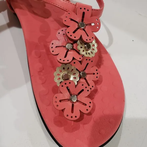Orthaheel Pink Sandals w/Metallic Details Sz 9