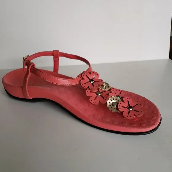 Orthaheel Pink Sandals w/Metallic Details Sz 9