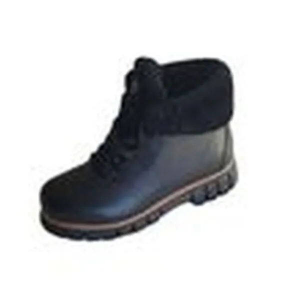 Oscar Sport Womens Boots Black 9.5 Combat Kira Shearling Lined Made in Italy New