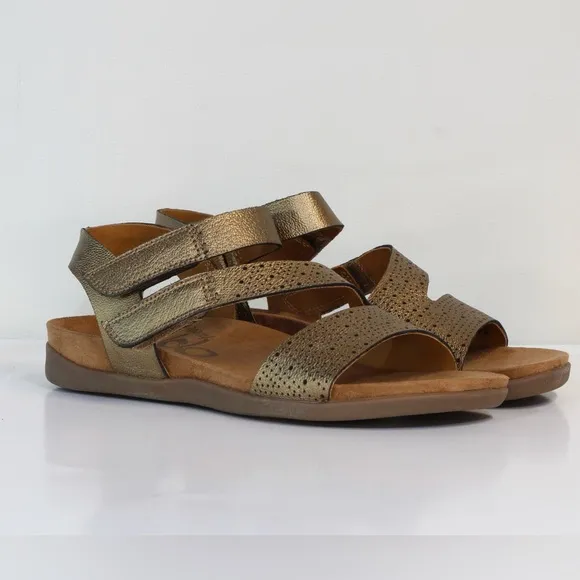 OTBT Women's Metallic Gold Theodora Sandals NIB