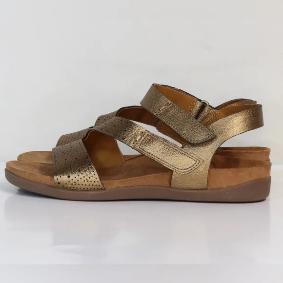 OTBT Women's Metallic Gold Theodora Sandals NIB