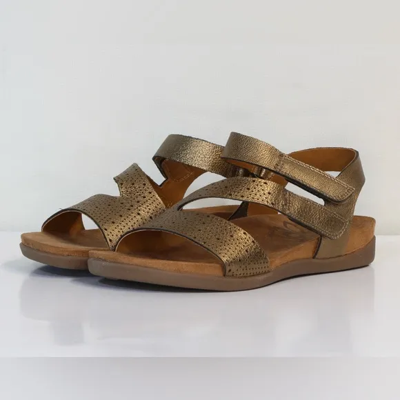OTBT Women's Metallic Gold Theodora Sandals NIB