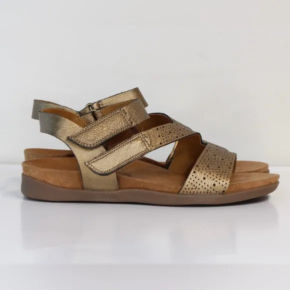 OTBT Women's Metallic Gold Theodora Sandals NIB