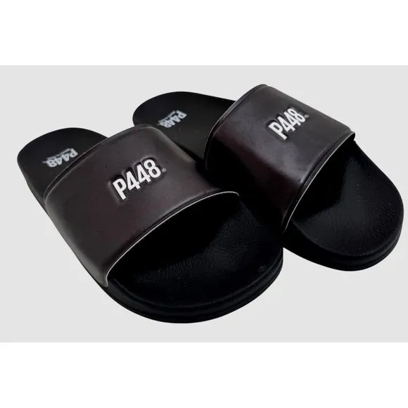 P448 Slides Water Resistant Size US 7/ EU 40 Black Sandals NWOB Unisex