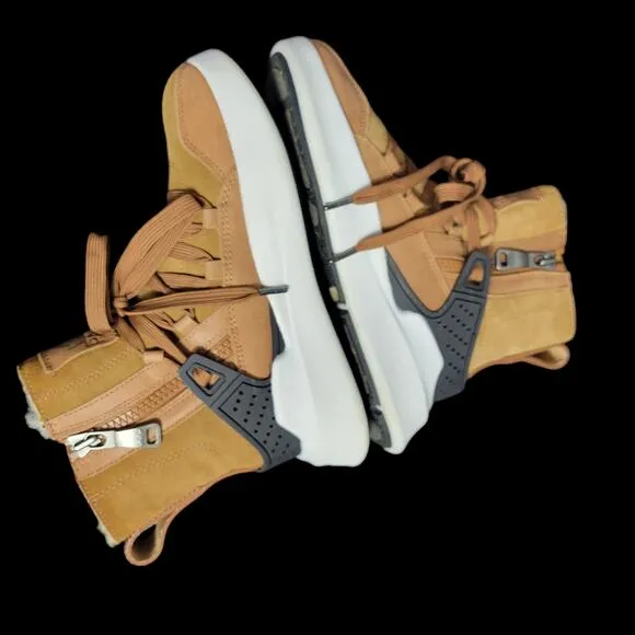 Pajar Exo Light Sneaker Boots Brown Shearling Winter Leather Sheepskin Furry 9.5