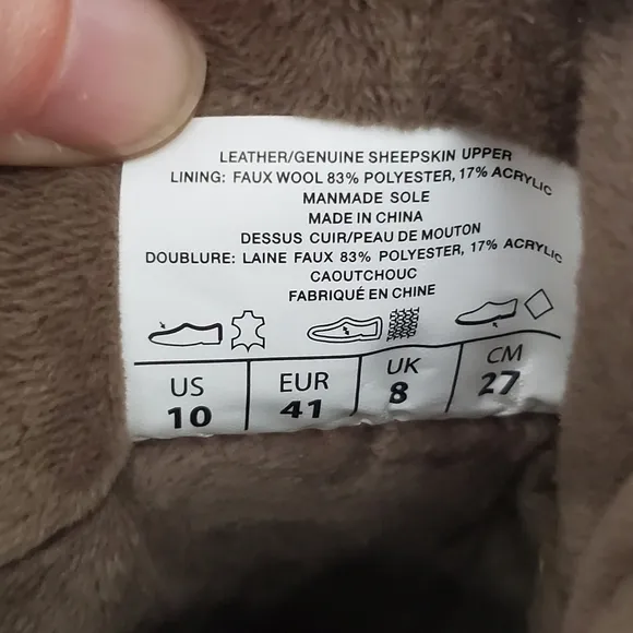 Pajar Womens Jannie Waxy Nubuck Shearling Brown Ankle Boots Shoes Size 10 NEW