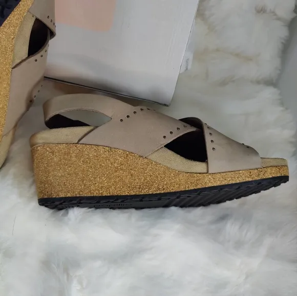 Papillio By Birkenstock Leather Samira Biscuit Rivets Narrow Fit Size 41 New