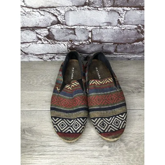 PATARA Chiang Mai Seeker MultiColor Fabric Slip On Loafers Sneakers Men 41EU/8M