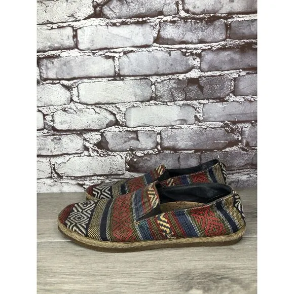 PATARA Chiang Mai Seeker MultiColor Fabric Slip On Loafers Sneakers Men 41EU/8M