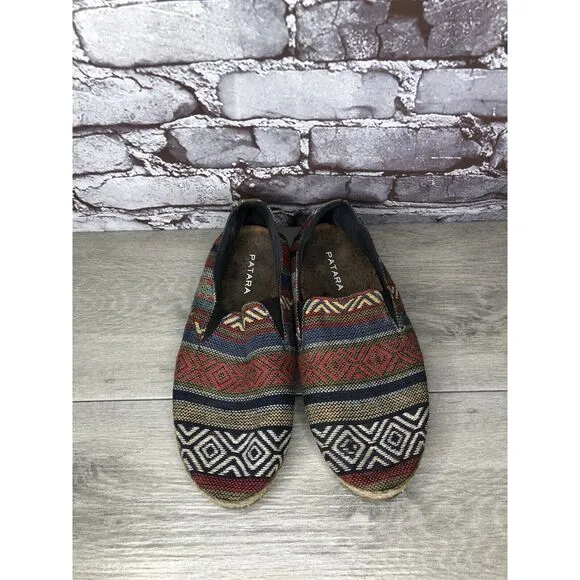 PATARA Chiang Mai Seeker MultiColor Fabric Slip On Loafers Sneakers Men 41EU/8M