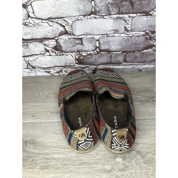 PATARA Chiang Mai Seeker MultiColor Fabric Slip On Loafers Sneakers Men 41EU/8M