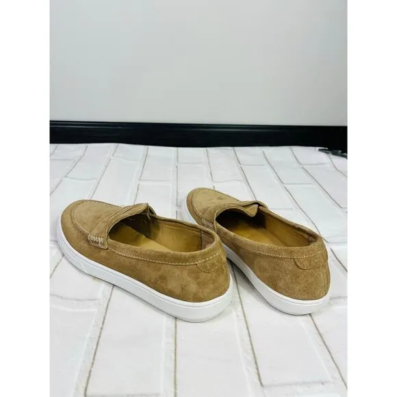 Patina tan suede leather loafers sz 7