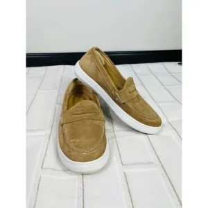 Patina tan suede leather loafers sz 7