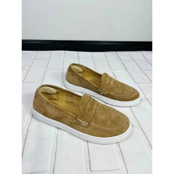 Patina tan suede leather loafers sz 7