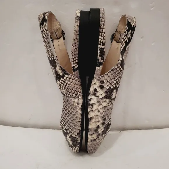 Paul Green Blair Snake Print Slingback Flats Pumps