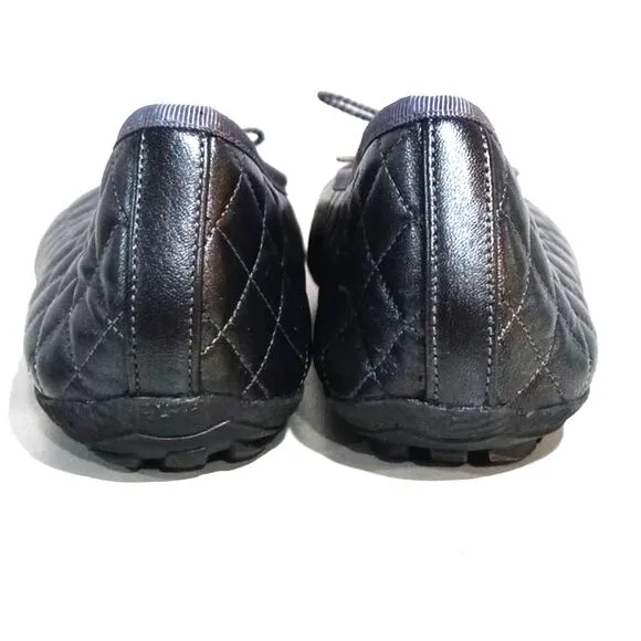 Paul Mayer Best Quilted Ballet Flats Silver Green sz 10.5