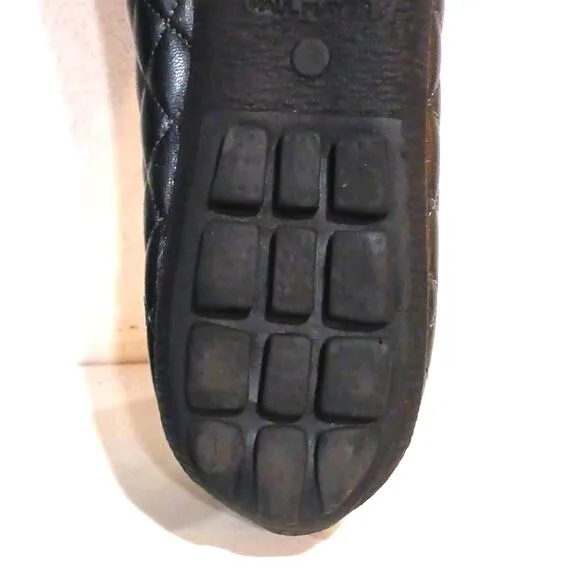 Paul Mayer Best Quilted Ballet Flats Silver Green sz 10.5