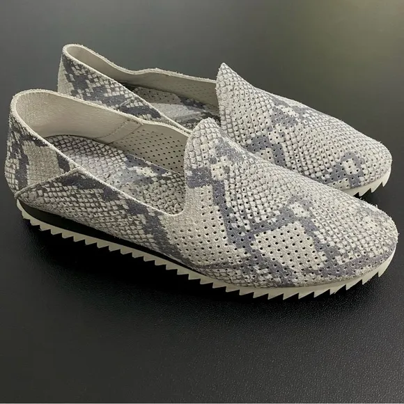 Pedro Garcia Cristiane Loafers Mules Flats Python Snake Perforated Designer