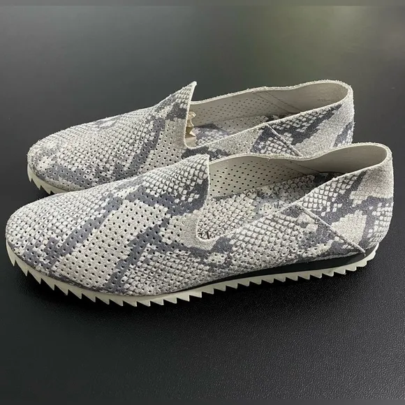 Pedro Garcia Cristiane Loafers Mules Flats Python Snake Perforated Designer