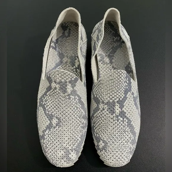 Pedro Garcia Cristiane Loafers Mules Flats Python Snake Perforated Designer