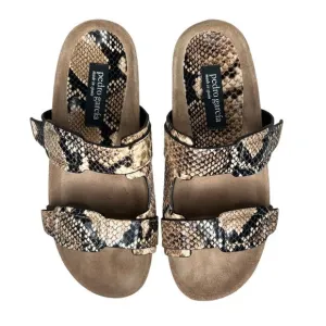 Pedro Garcia Snake Embossed Arielle Slide Sandals Size 37