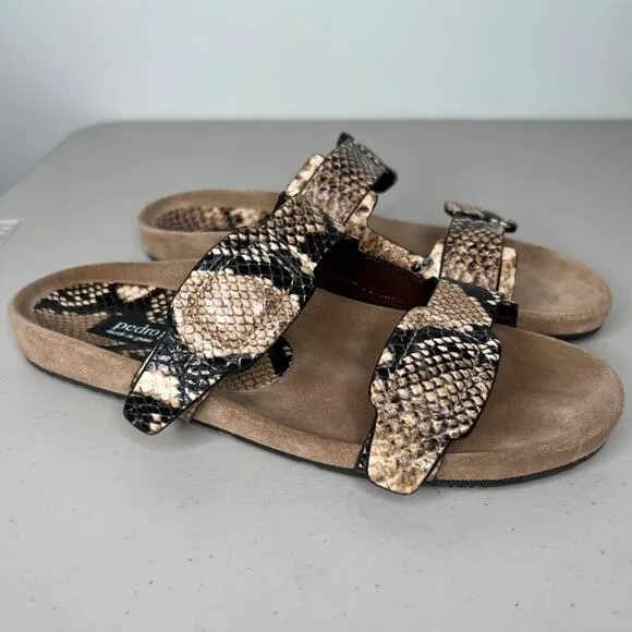 Pedro Garcia Snake Embossed Arielle Slide Sandals Size 37