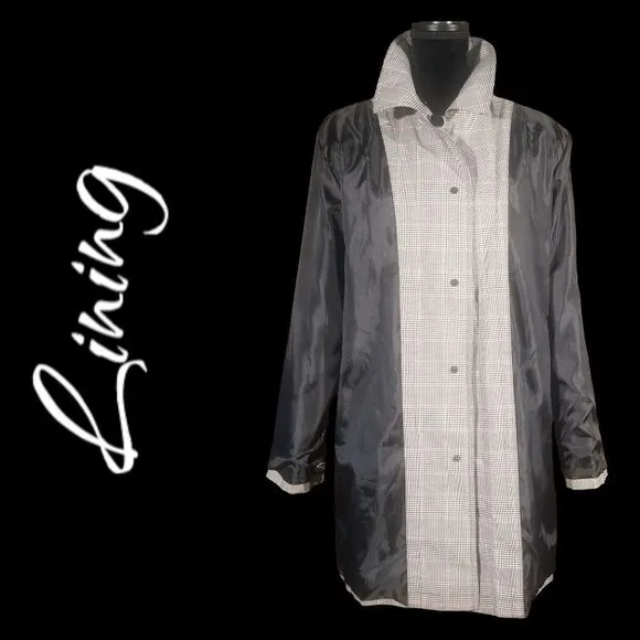 Pendleton Womans Glen Check Lightweight Trench Coat w/ Removable  Lining M