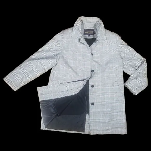 Pendleton Womans Glen Check Lightweight Trench Coat w/ Removable  Lining M