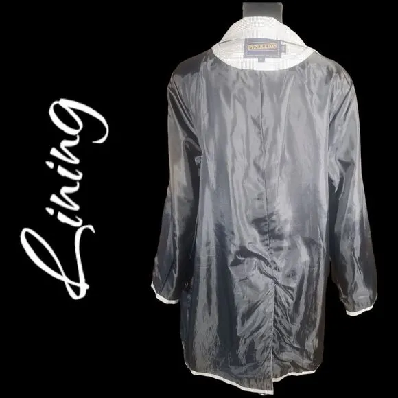 Pendleton Womans Glen Check Lightweight Trench Coat w/ Removable  Lining M
