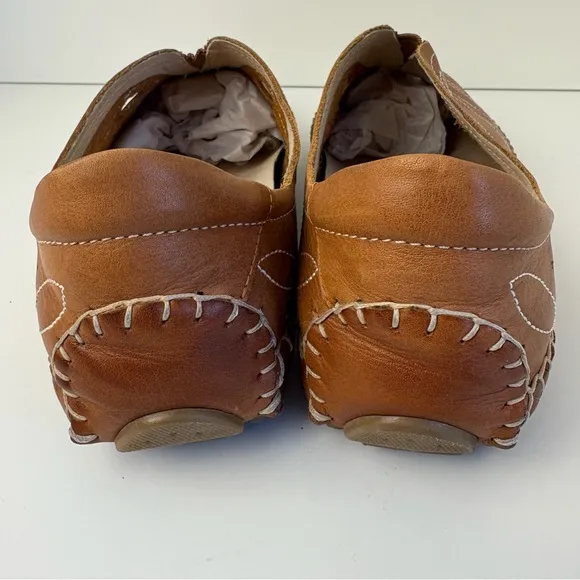 PIKOLINOS Jerez Brown Leather Moccasin Flats Slip On