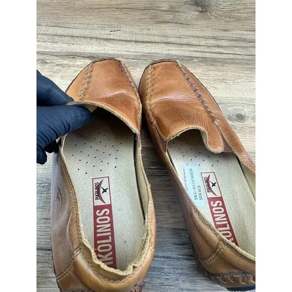 Pikolinos Loafers Slip On Driver Shoes Men's Size 41 Brown Size 8 EUC Wo…