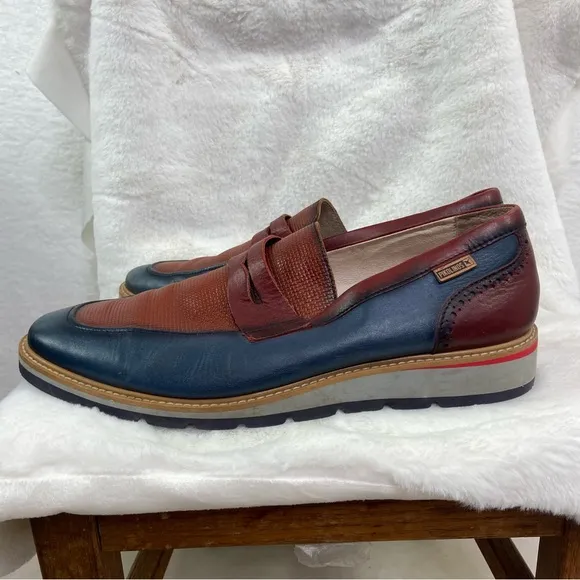 Pikolinos men’s penny loafers derby shoes multicolor. Size 43/9.5/10