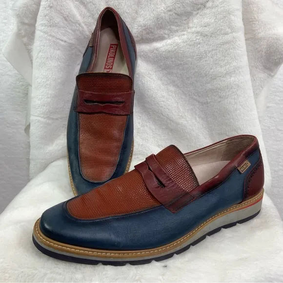 Pikolinos men’s penny loafers derby shoes multicolor. Size 43/9.5/10