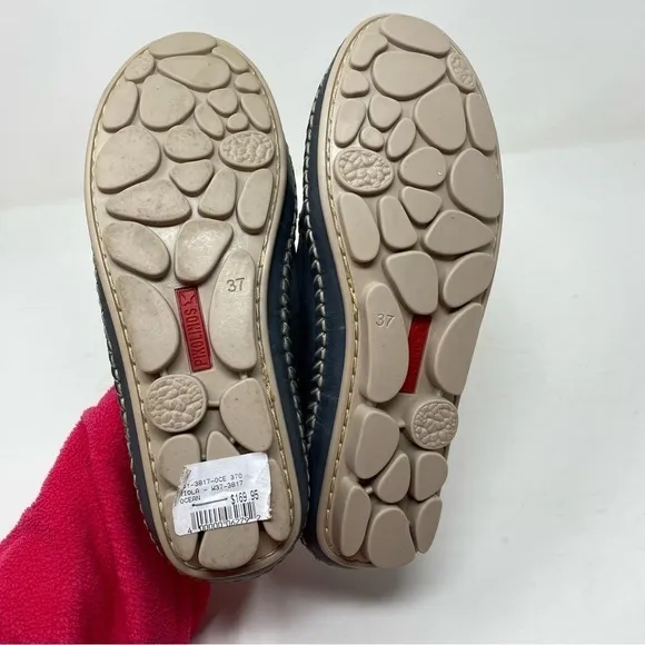 Pikolinos Riola W3Y lightweight leather loafers ocean