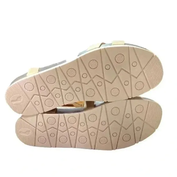 Plakton Sanals Women 9 40 Brown Gemma Ankle Strap Leather Cork Flat NEW