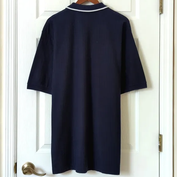 Polo Golf Ralph Lauren 90's Vintage Classic Short Sleeve Henley Shirt Navy XL