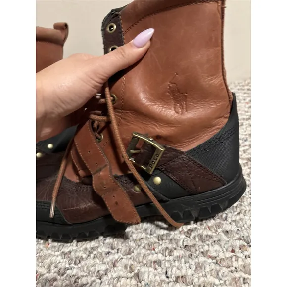 Polo Ralph Lauren Duck Ranger Snow Work Boots Tan Brown Men’s 11.5 D