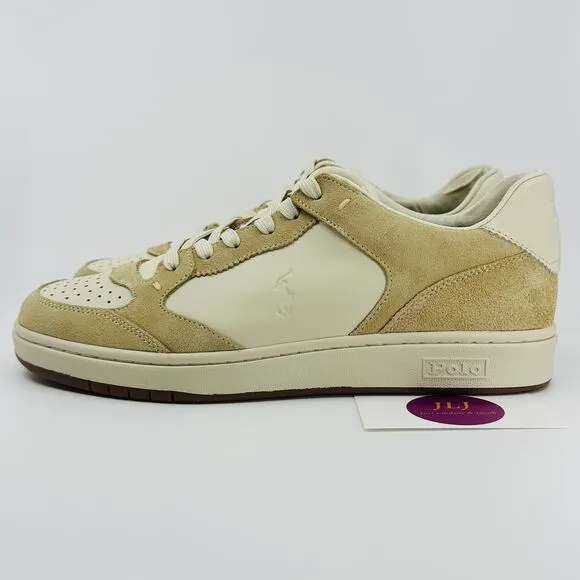 Polo Ralph Lauren Men's Court Lux Low Top Leather Casual Sneakers Size 10.5