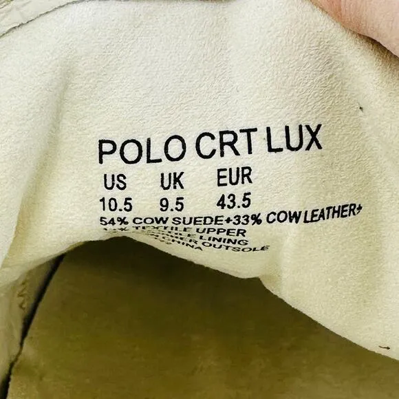 Polo Ralph Lauren Men's Court Lux Low Top Leather Casual Sneakers Size 10.5