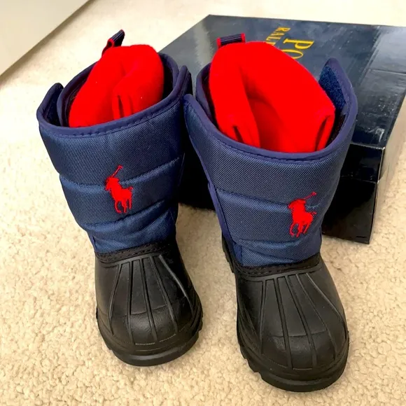 POLO Ralph Lauren Navy/Red Kelsin Rain Boot