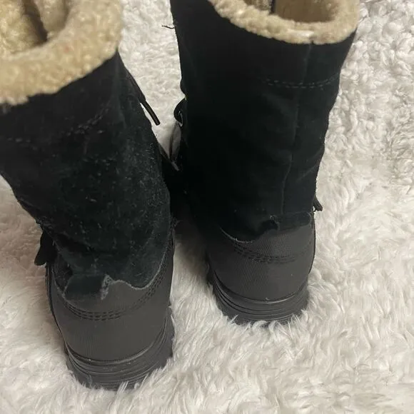 Polo Ralph Lauren Tavin Rollover Black Shearling lace up  Boots Men’s SZ10D