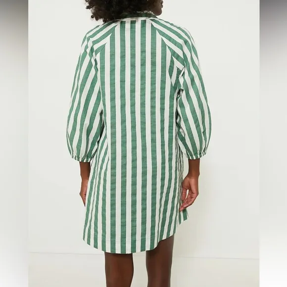POMANDER PLACEGreen Stripe Maryse Mini Caftan
