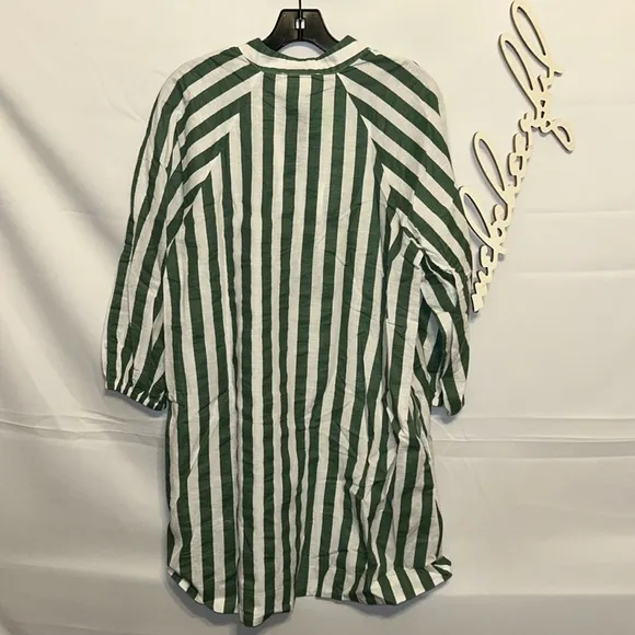 POMANDER PLACEGreen Stripe Maryse Mini Caftan