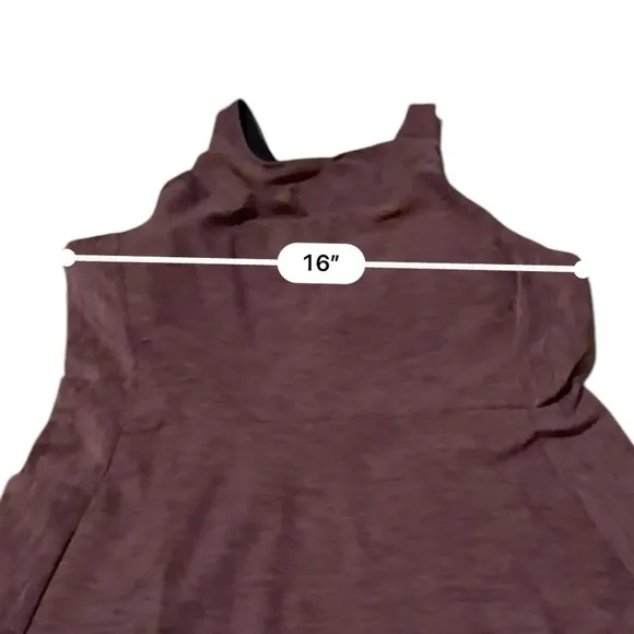 Prana Kimble Sleeveless Strappy Back‎ Athletic Dress in Flannel Heather Sz M NEW
