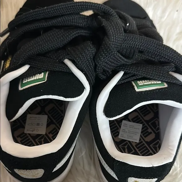 PUMA Black and White suede Sneakers