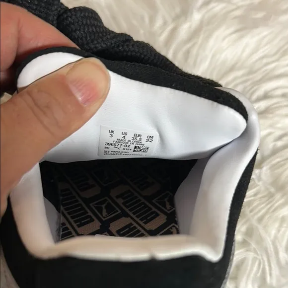 PUMA Black and White suede Sneakers