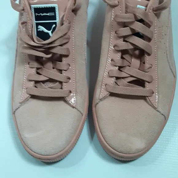 Puma Classic x MAC One Casual Suede Sneakers Women's Size 8 Pink/Creme d'Nude