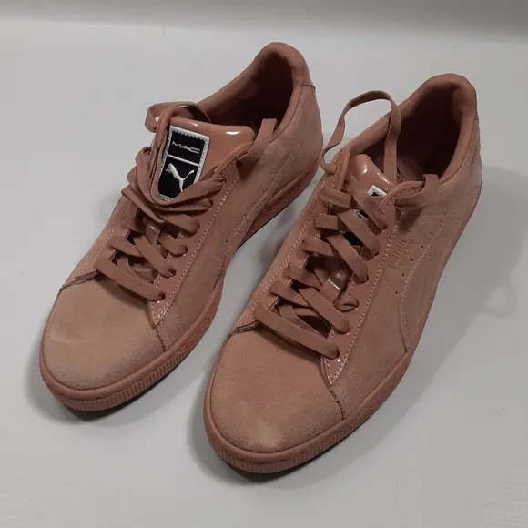 Puma Classic x MAC One Casual Suede Sneakers Women's Size 8 Pink/Creme d'Nude