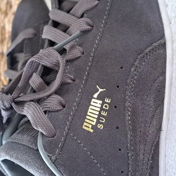 Puma Mens Classic Gray Suede Casual Sneakers‎ Size 11